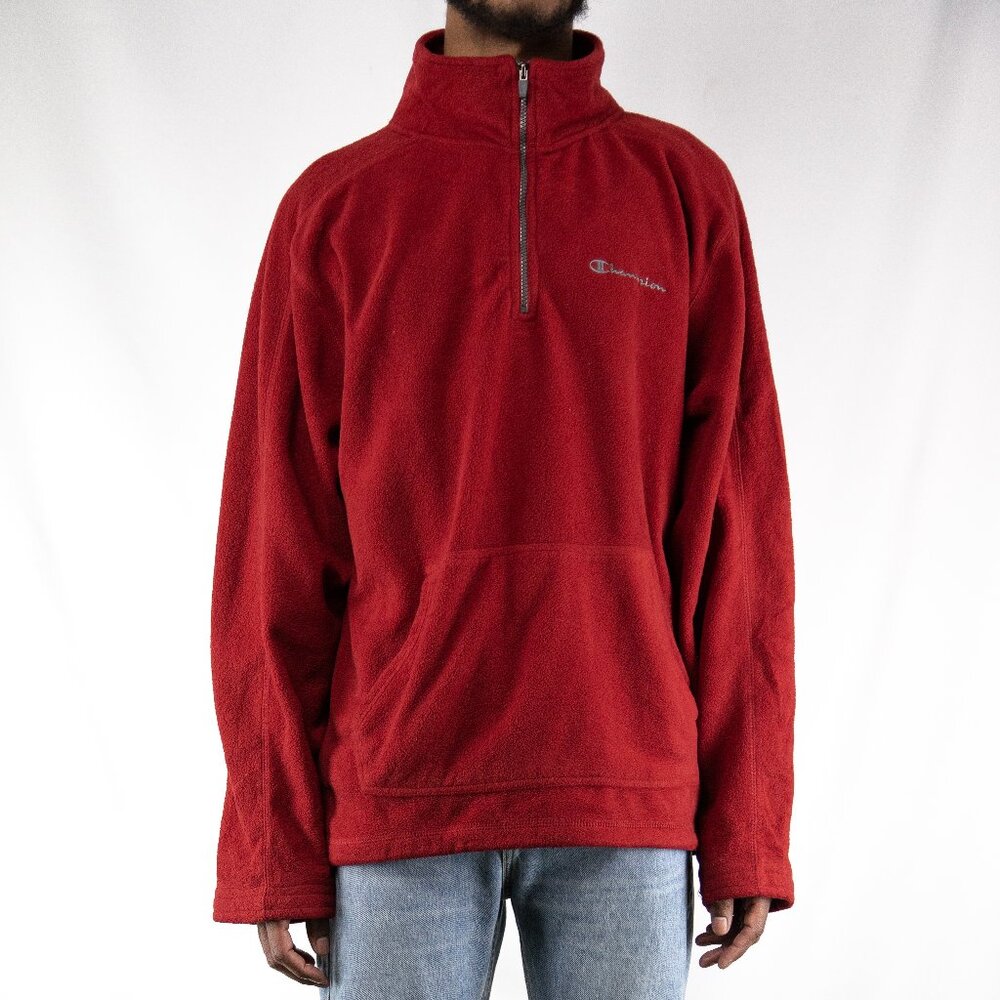 Champion half-zip, pullover fleece sweatshirt